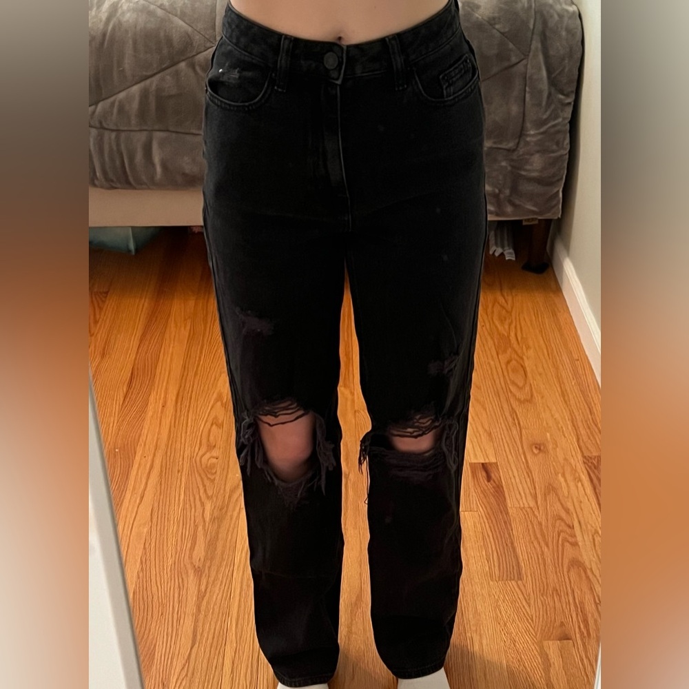 PacSun Black Distressed Boyfriend Jeans